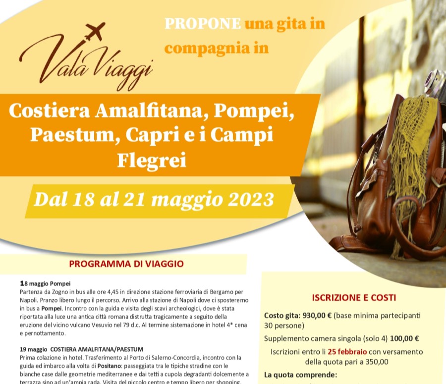 Valaviaggi, viaggio organizzato in Costiera Amalfitana, dal 18 al 21 Maggio 2023