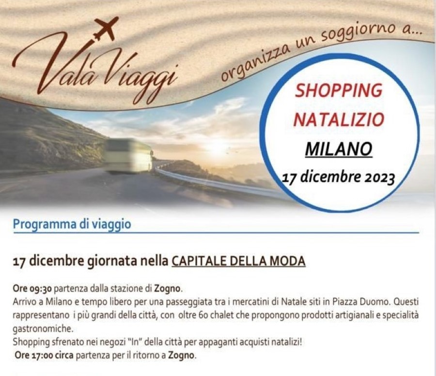 Valaviaggi, Shopping natalizio a Milano, 17 Dicembre 2023