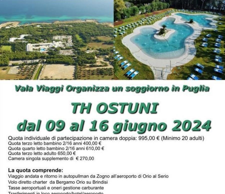 Valaviaggi, soggiorno a Ostuni, Puglia, dal 9 al 16 Giugno 2024